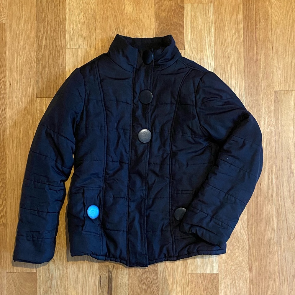 Girls Black Winter Puffer Jacket